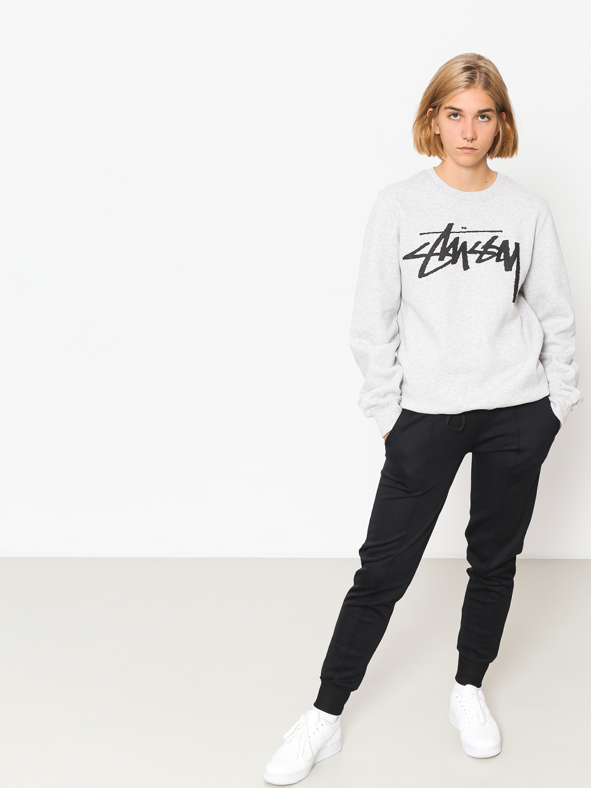 Mikina Stussy Old Stock Wmn (grey heather)