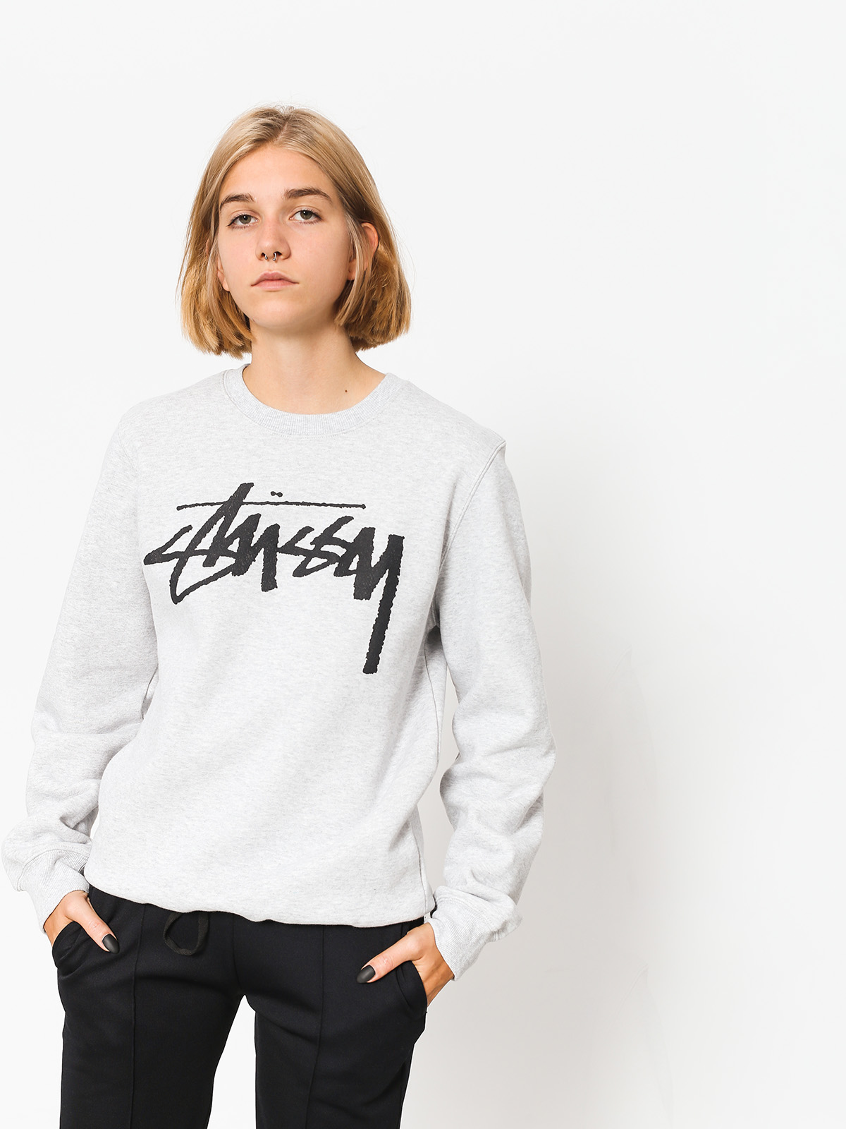 Mikina Stussy Old Stock Wmn (grey heather)