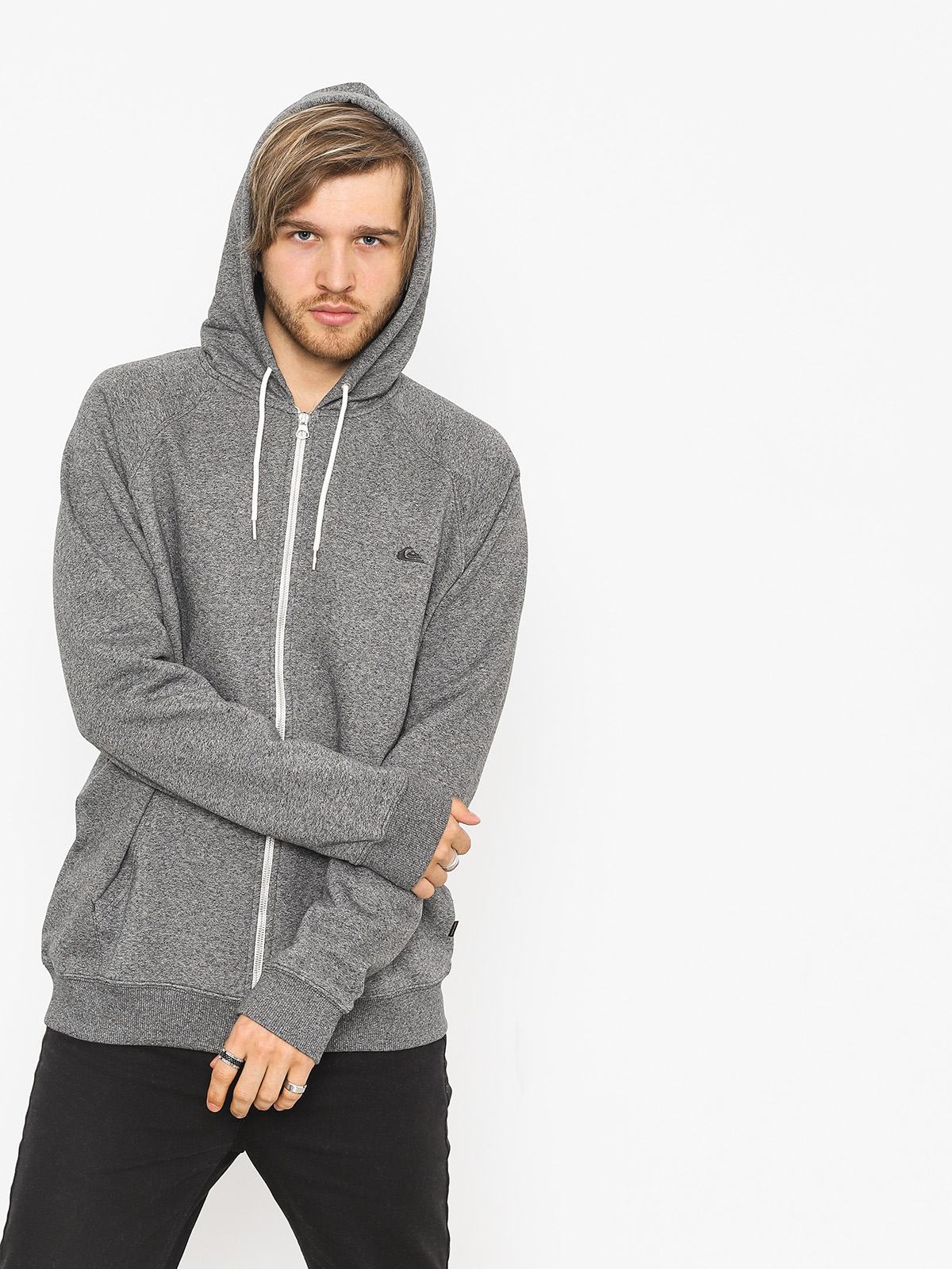 Mikina s kapucí Quiksilver Everyday ZHD (dark grey heather)