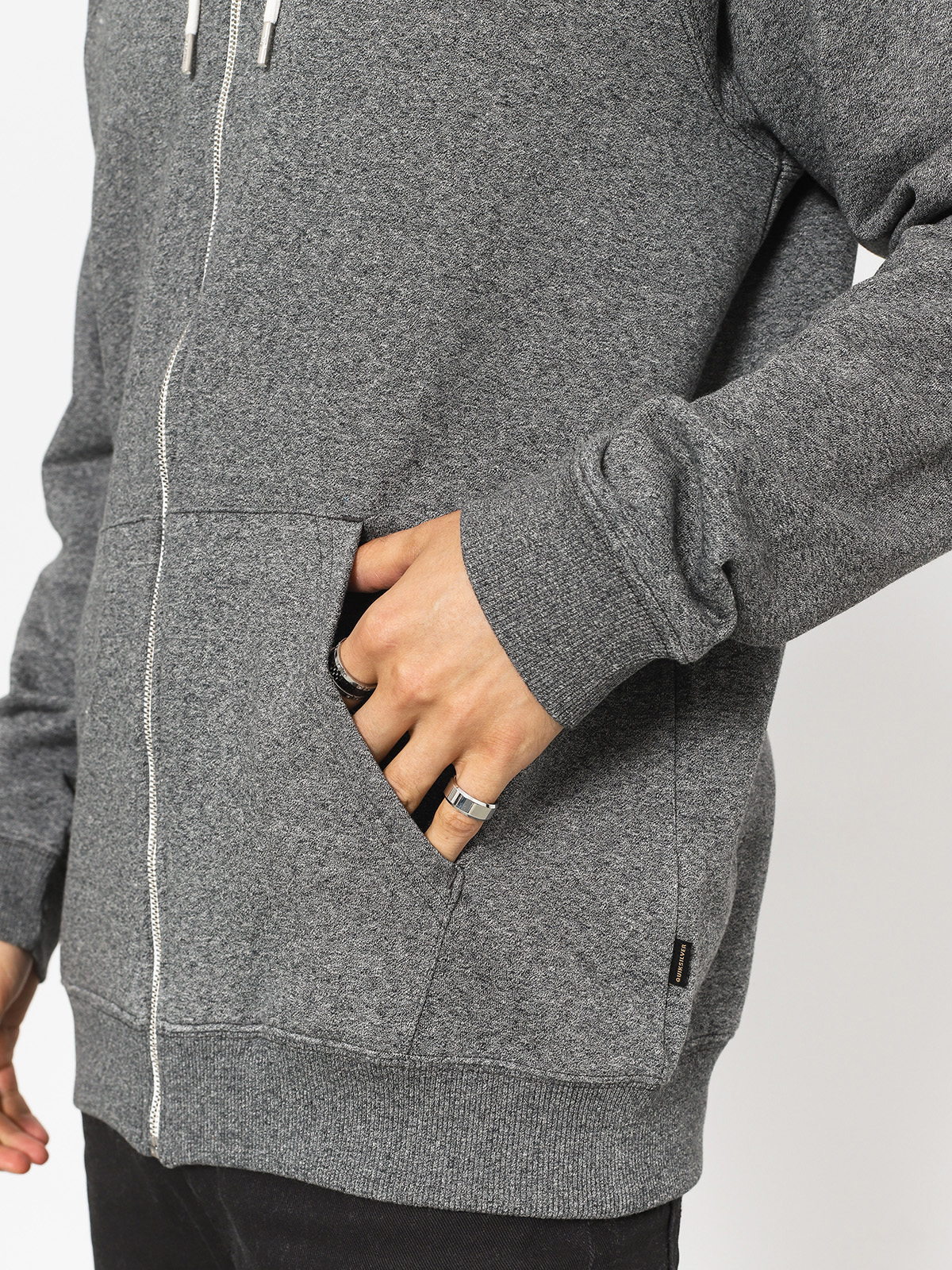 Mikina s kapucí Quiksilver Everyday ZHD (dark grey heather)