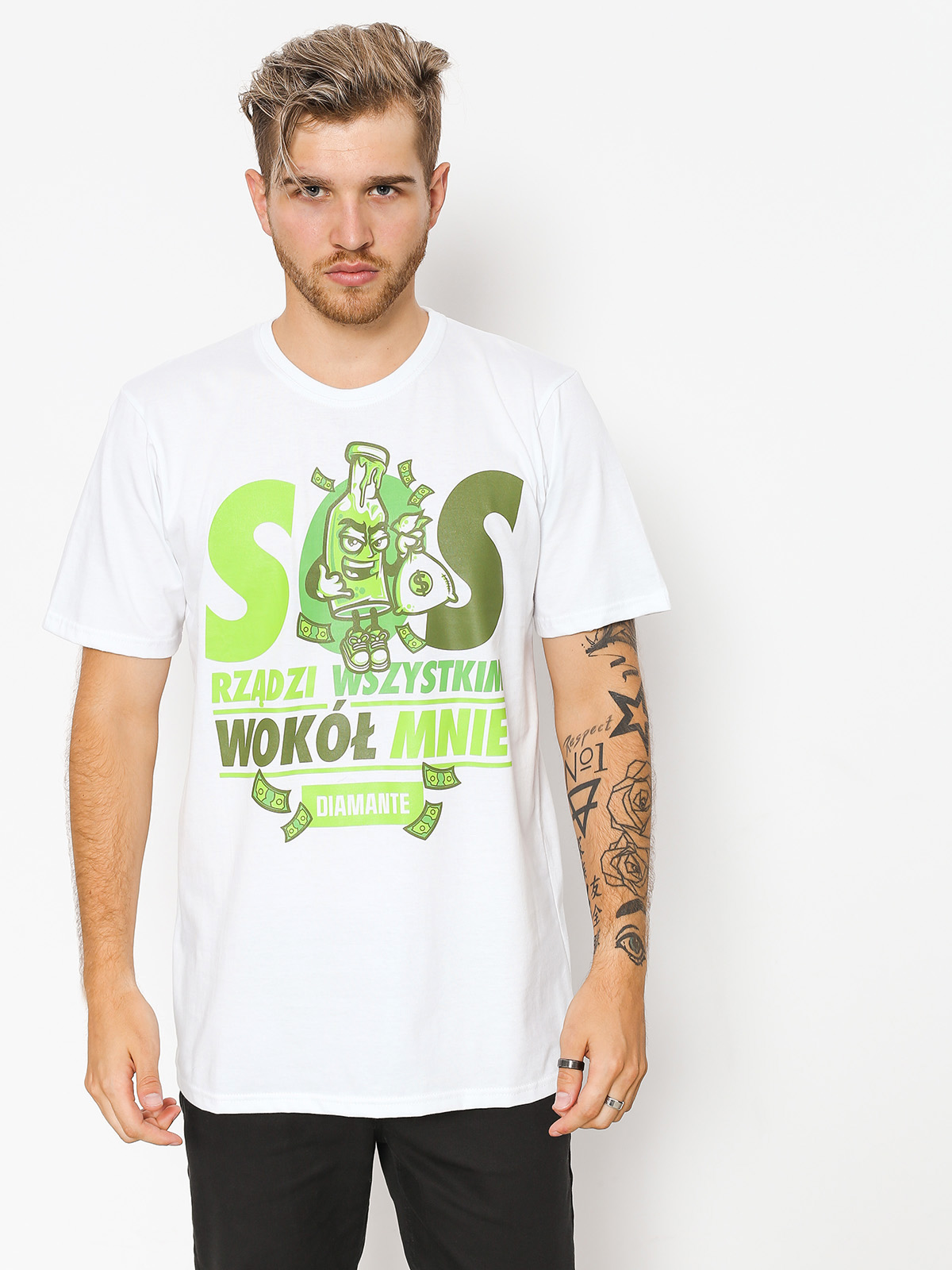 Tričko Diamante Wear SOS (white)