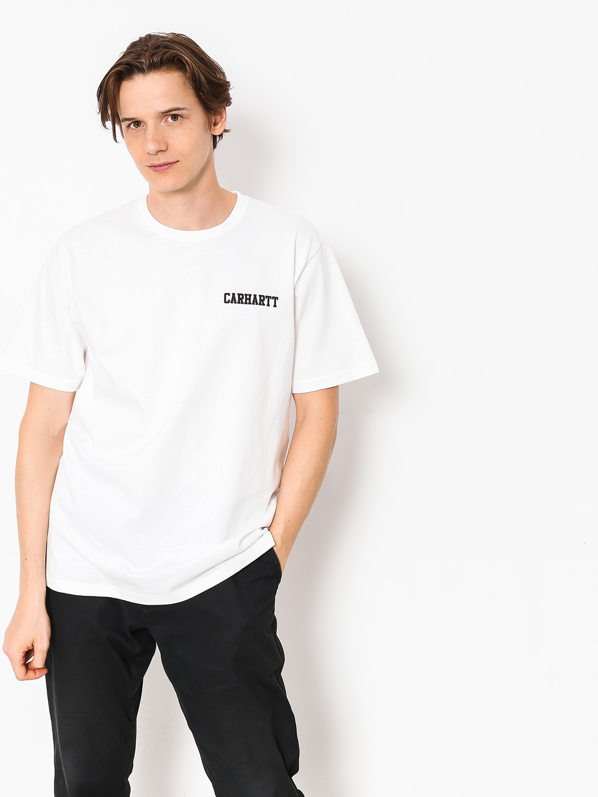 Tričko Carhartt WIP College Script (white)