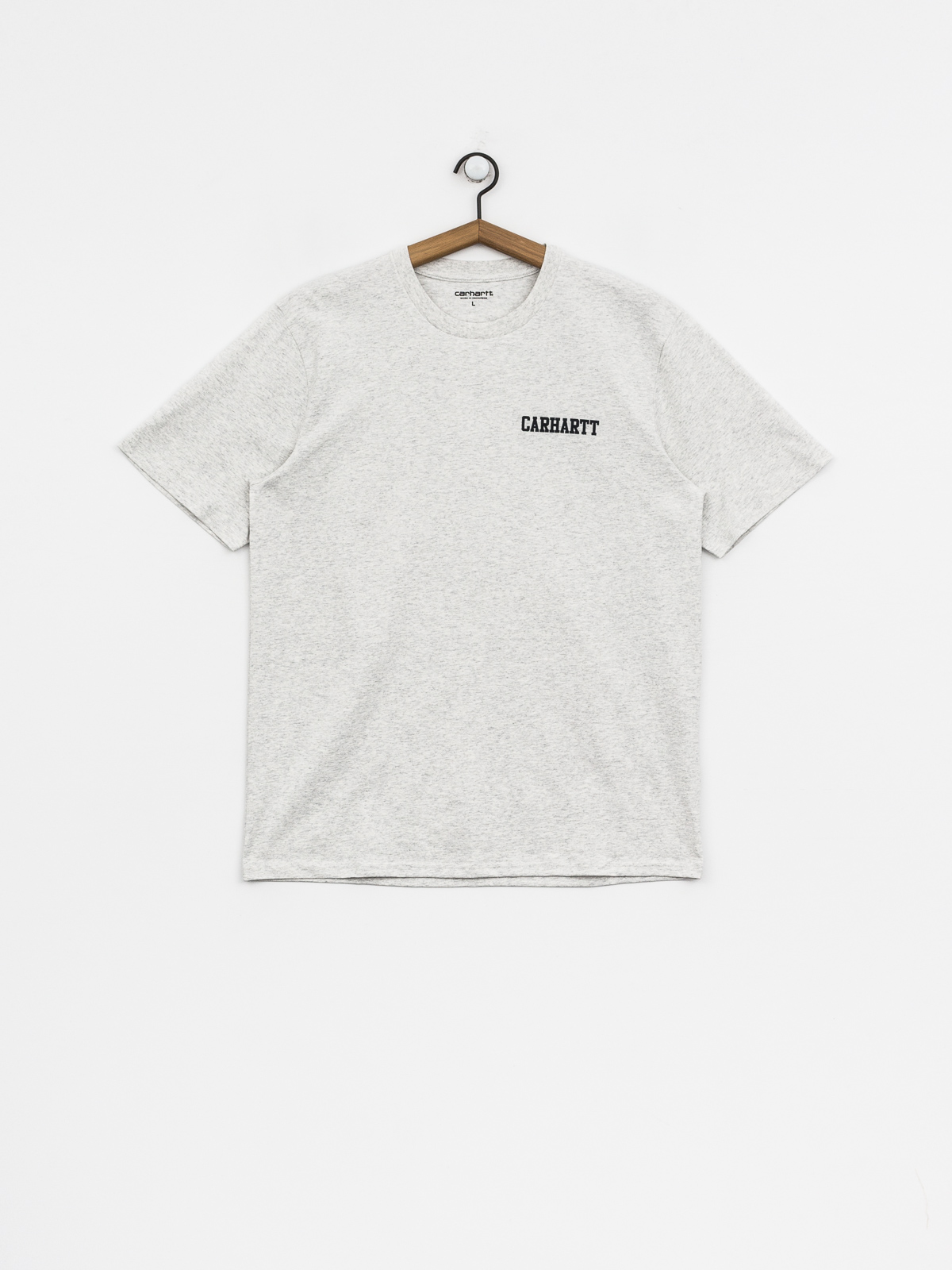 Tričko Carhartt WIP College Script (ash heather/dark navy)