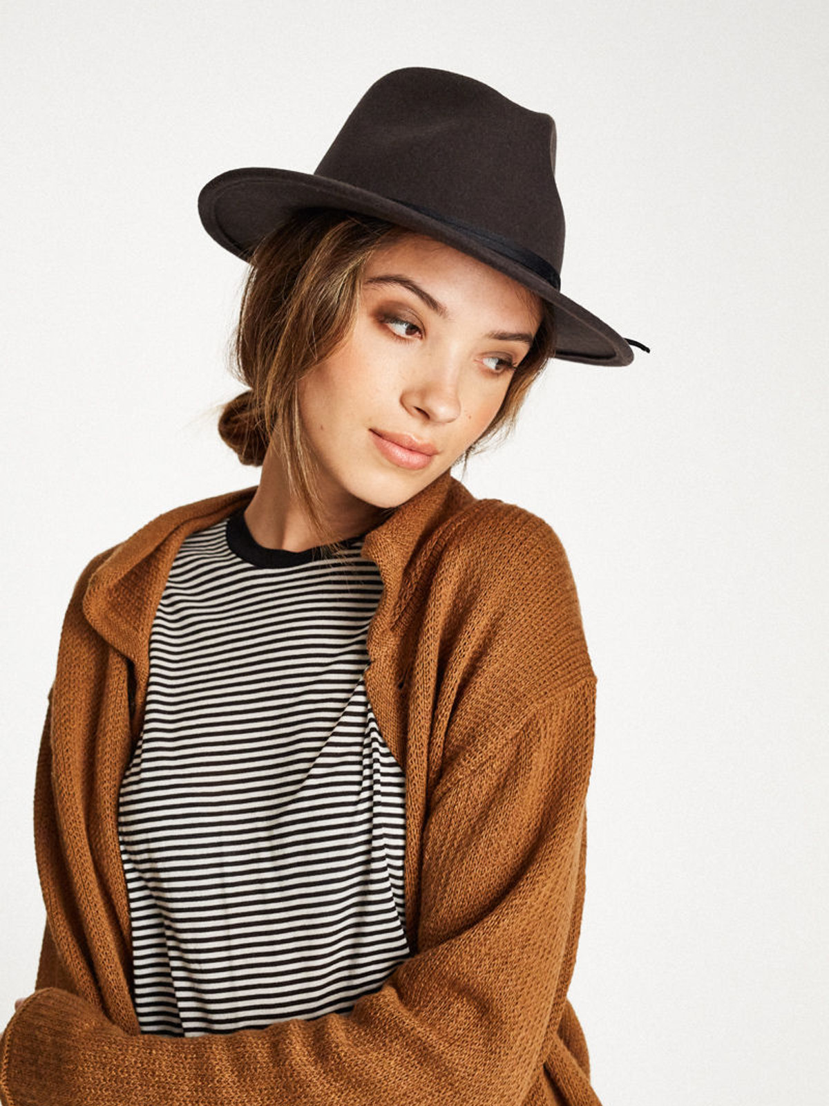 Brixton Coleman Fedora Brixton beige felt fedora - Coleman dark tan Brixton : Headict main image 3