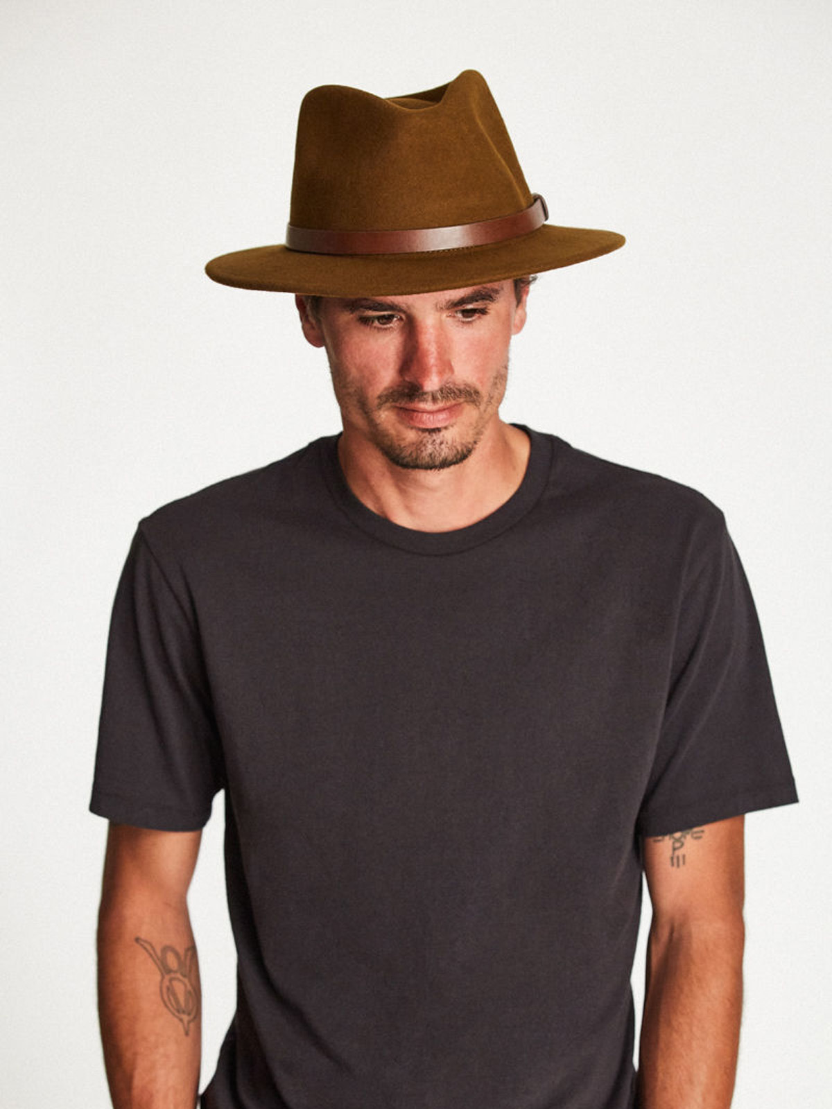 Klobouk Brixton Messer Fedora (coffee)