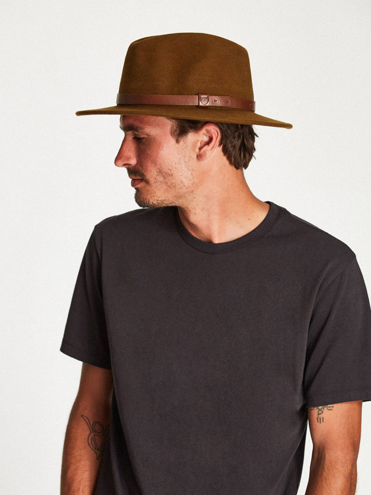Klobouk Brixton Messer Fedora (coffee)