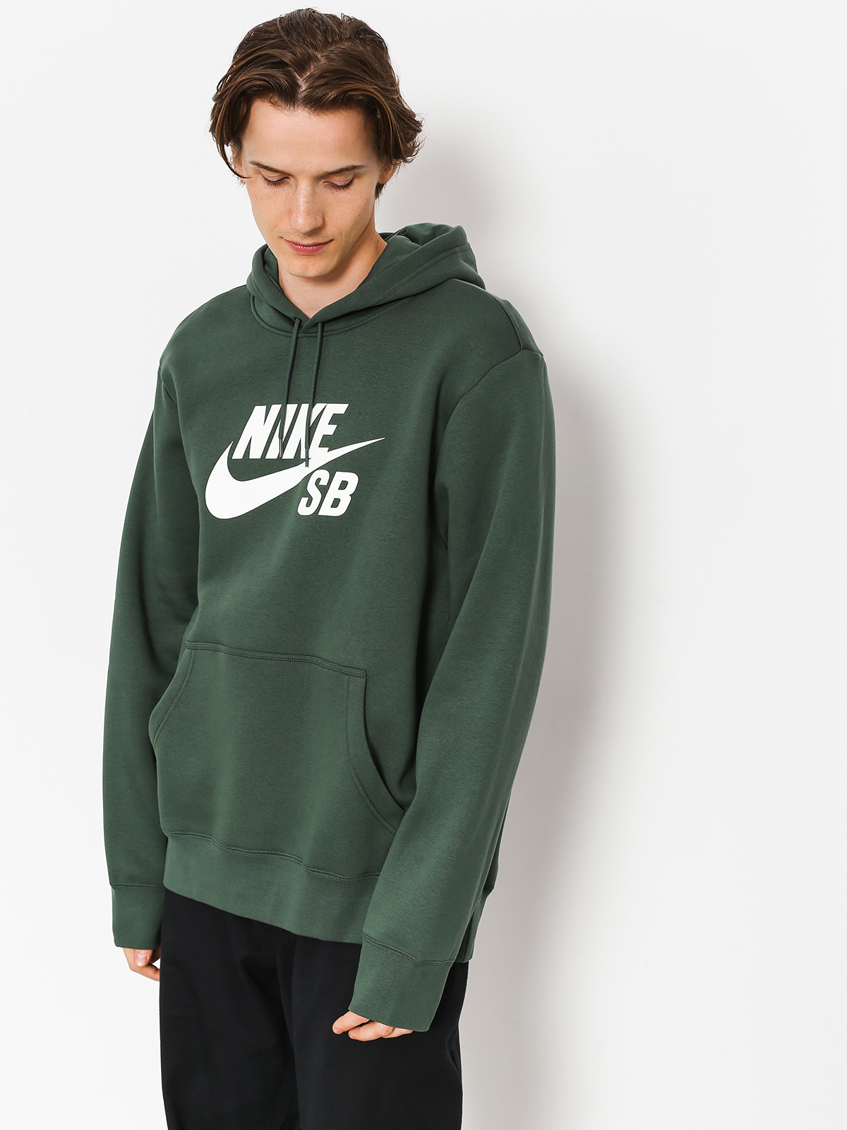 Mikina s kapucí Nike SB Sb Icon HD (midnight green/white)