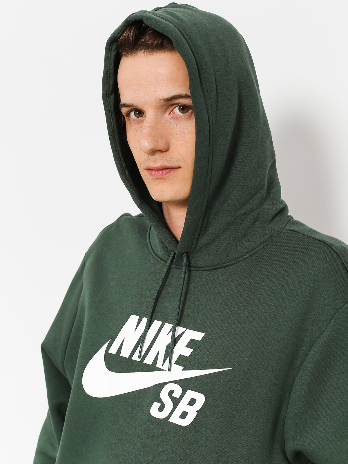 Mikina s kapucí Nike SB Sb Icon HD (midnight green/white)