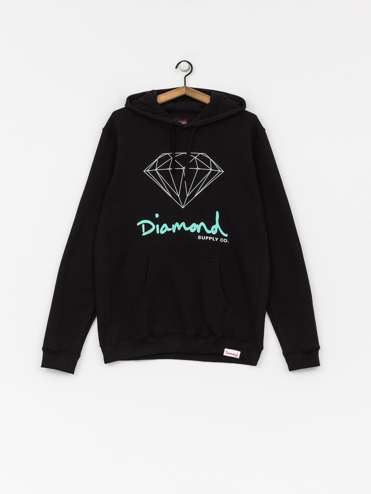 Mikina s kapucí Diamond Supply Co. Og Sign HD (black)
