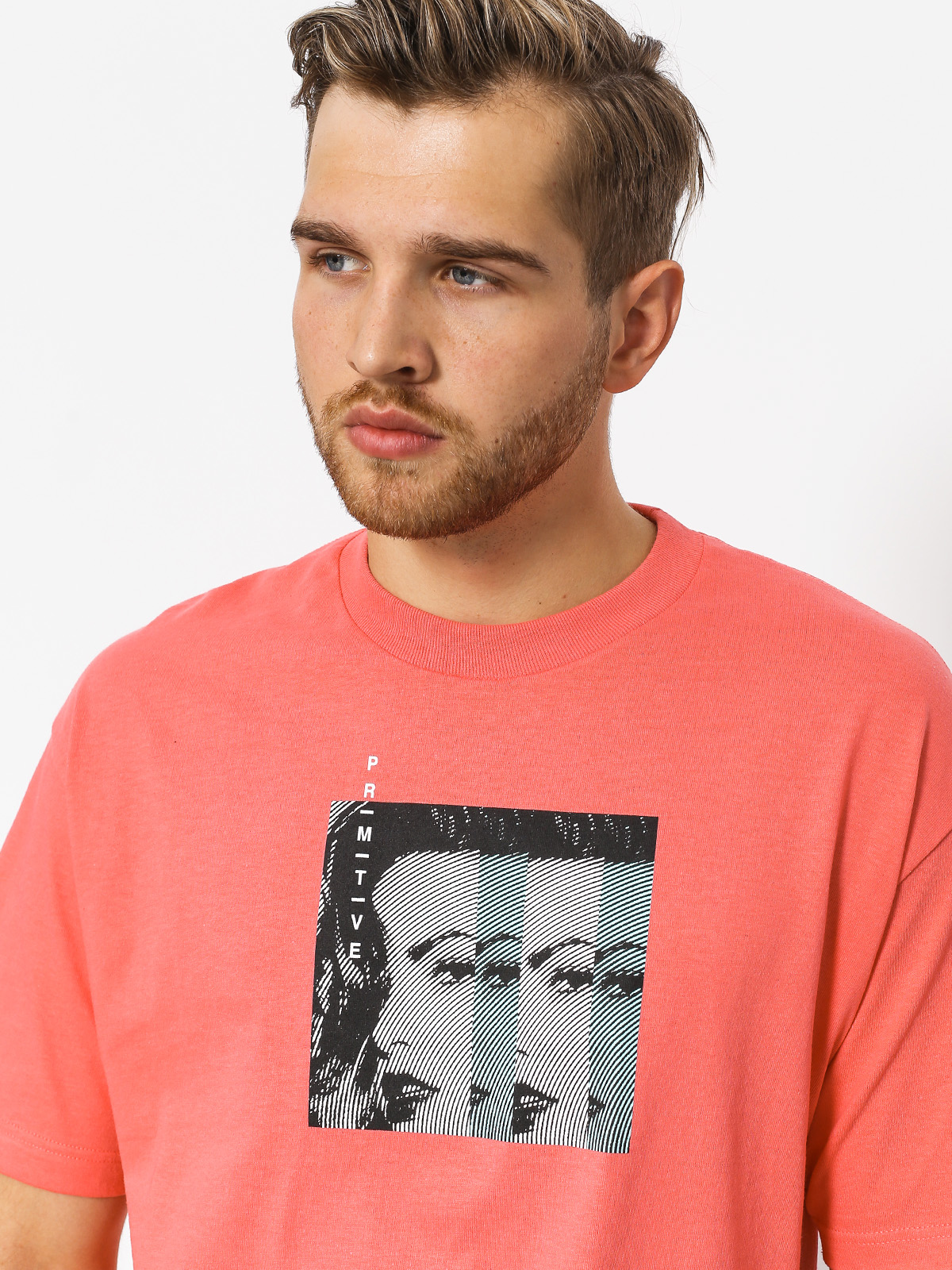 Tričko Primitive Shutter (coral)