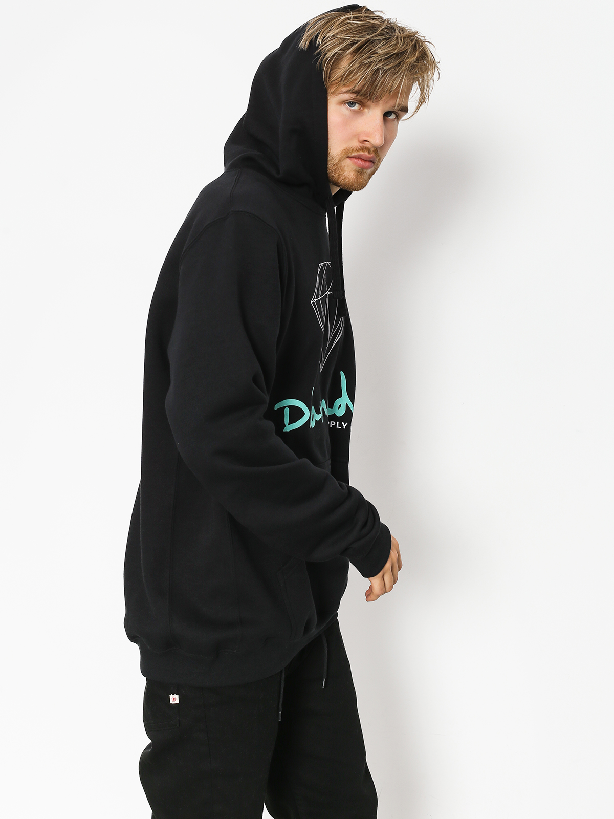 Mikina s kapucí Diamond Supply Co. Og Sign HD (black)