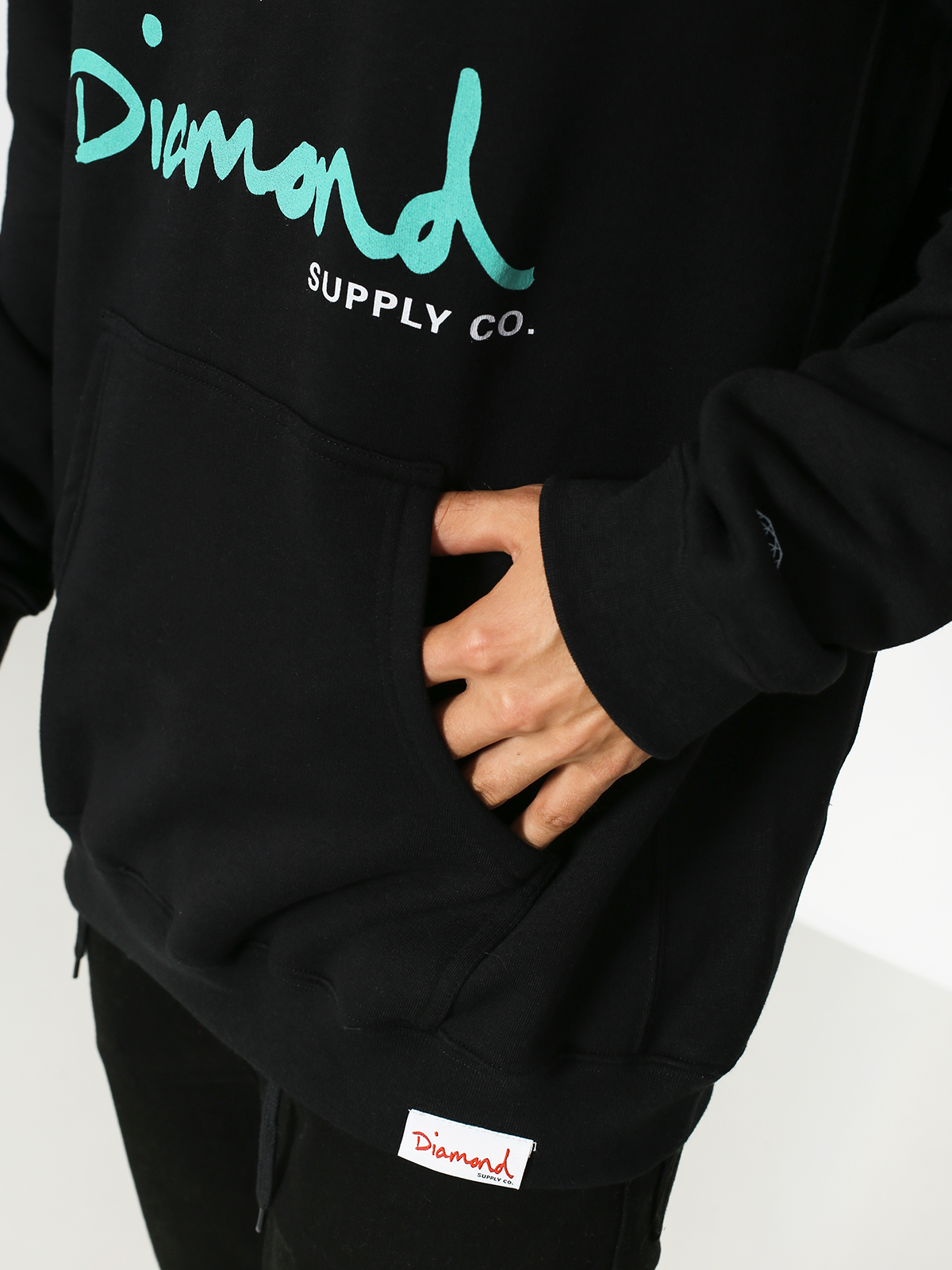 Mikina s kapucí Diamond Supply Co. Og Sign HD (black)