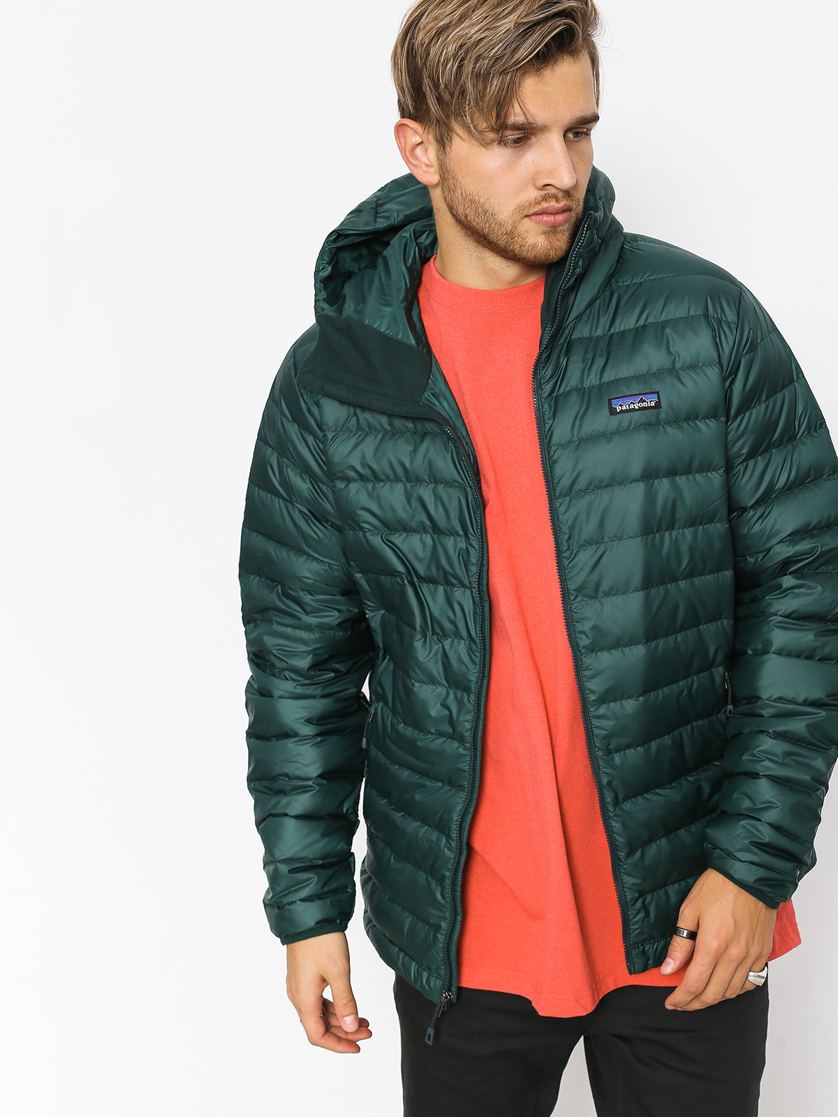 patagonia down sweater hoody micro green