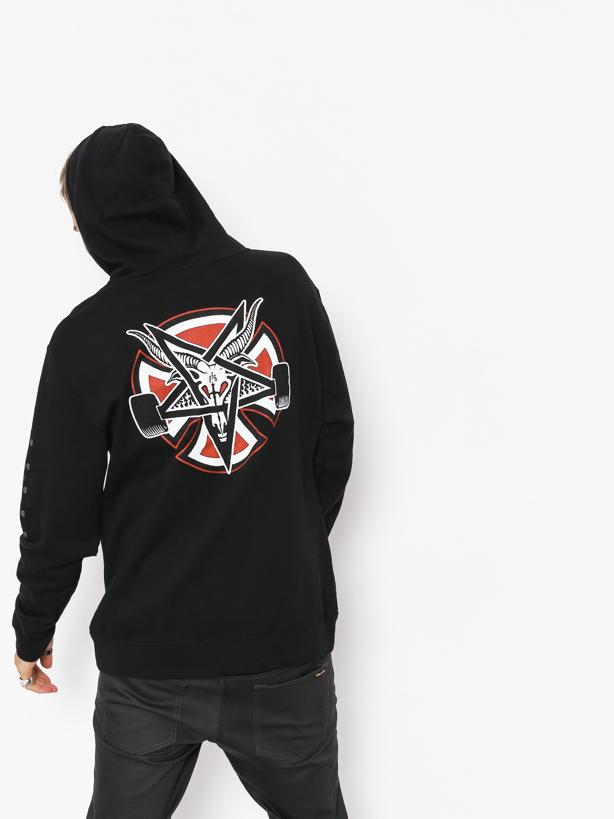 Mikina s kapucí Independent x Thrasher Pentagram Cross HD (black)