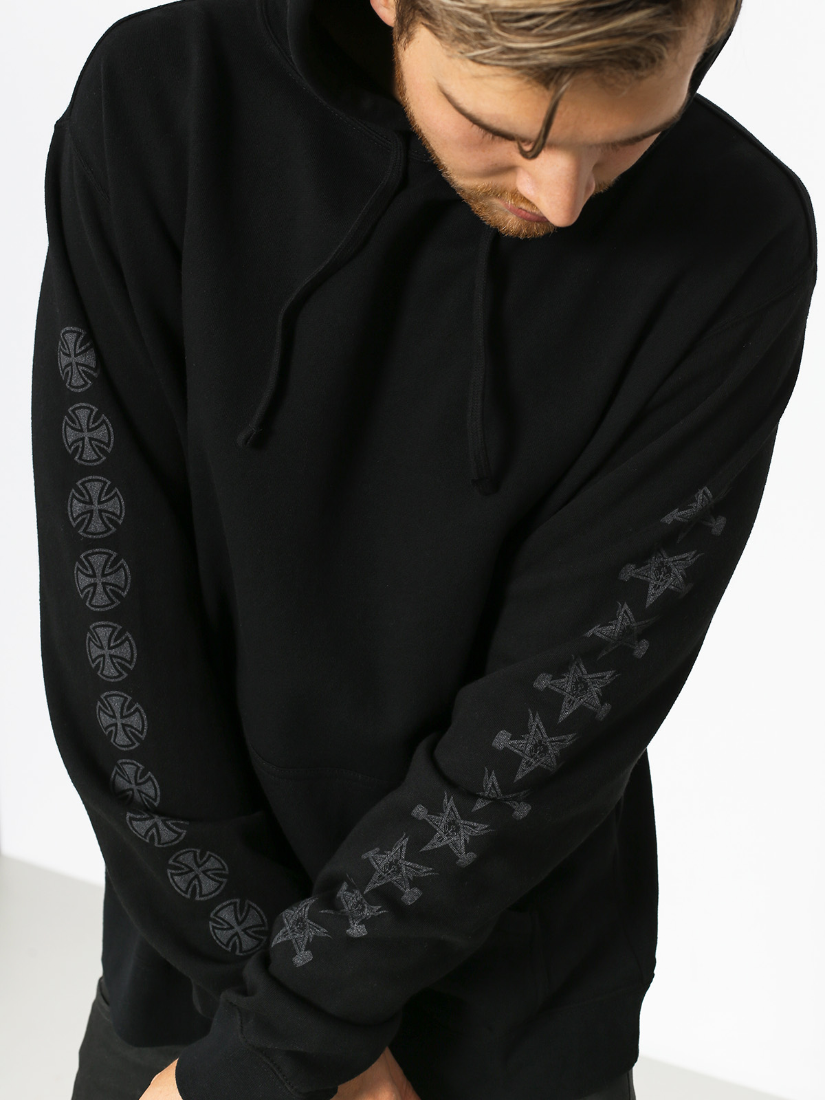 Mikina s kapucí Independent x Thrasher Pentagram Cross HD (black)