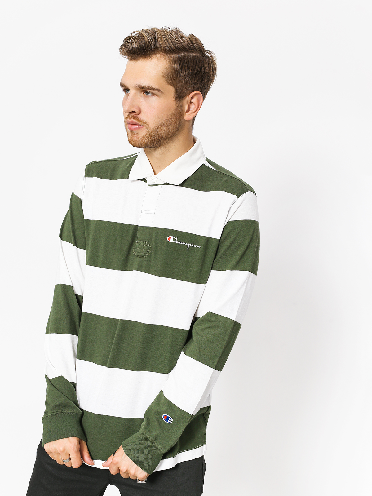 champion long sleeve polo