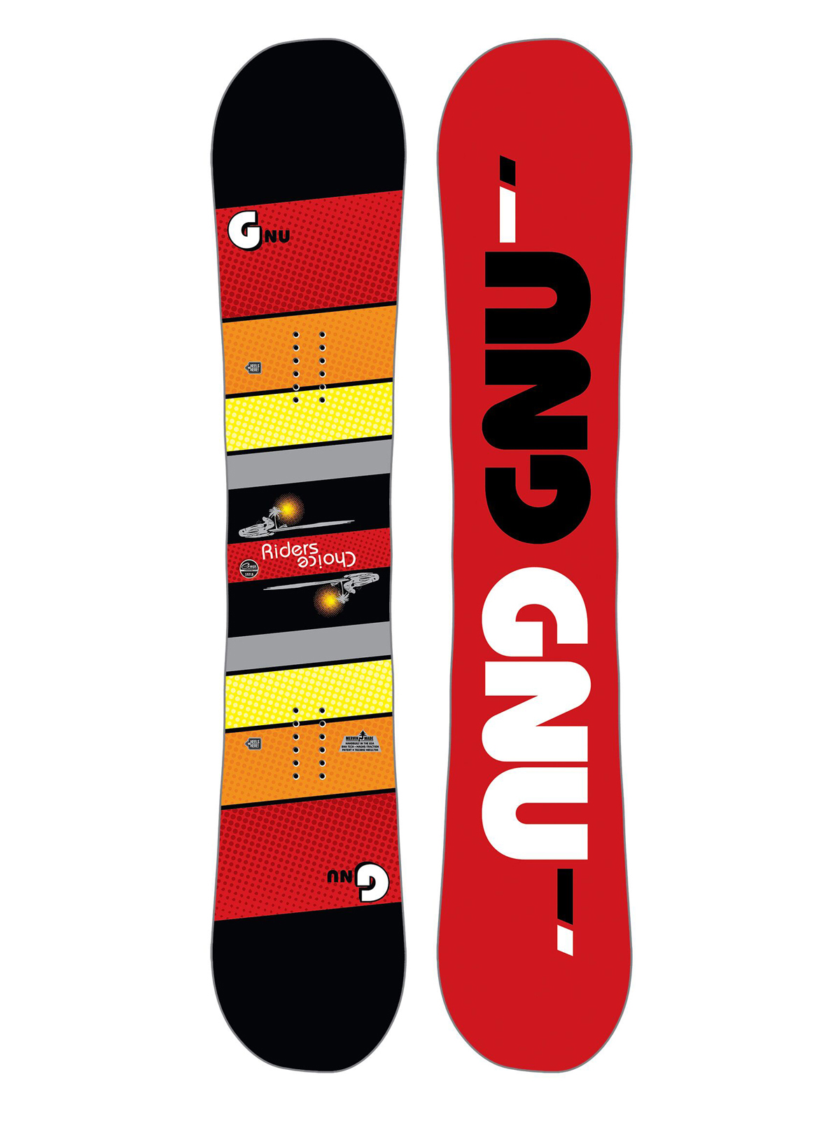 Snowboard Gnu Asym Rider'S Choice C2X (red)