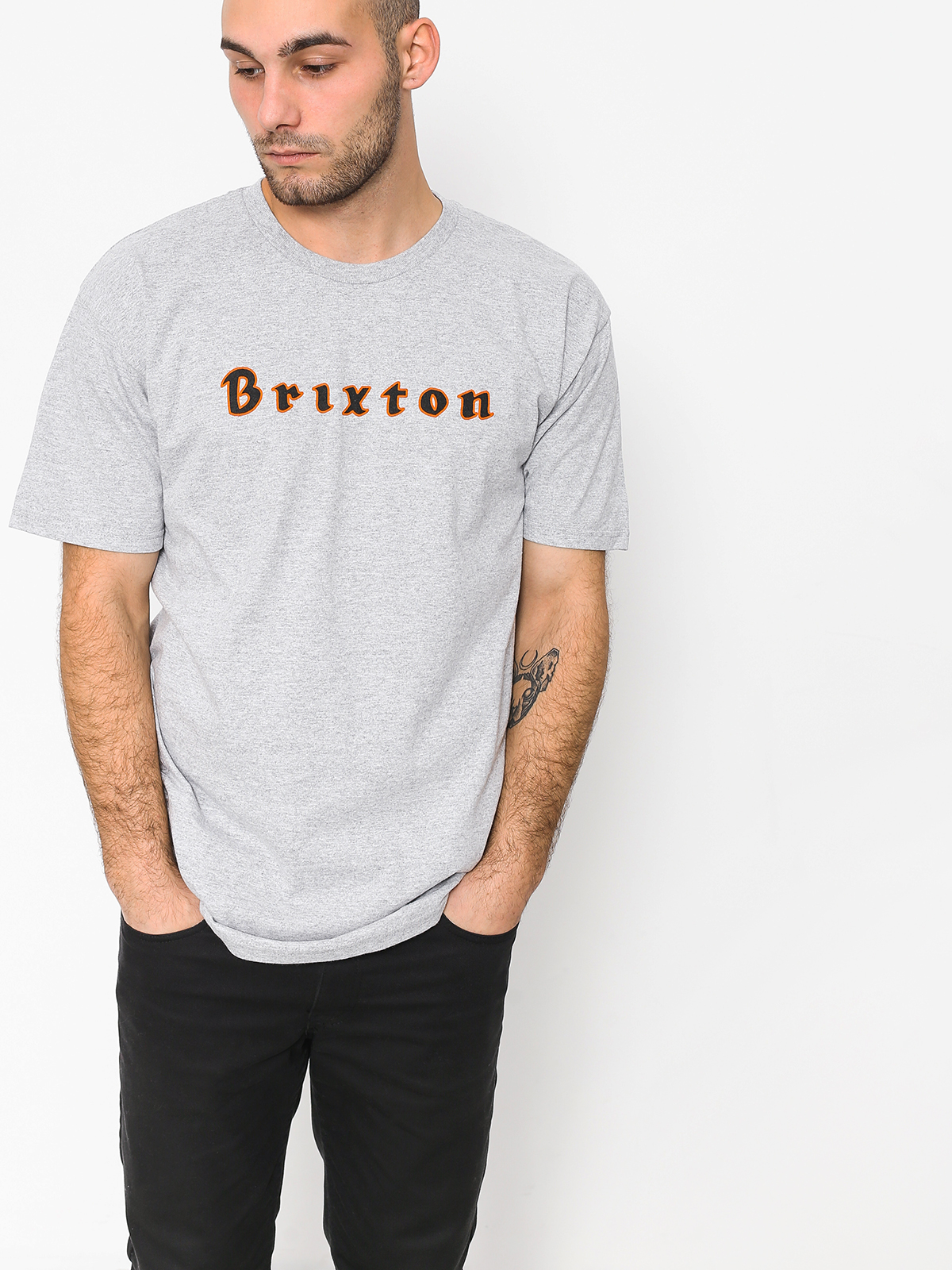 Tričko Brixton Proxy Stt (heather grey)