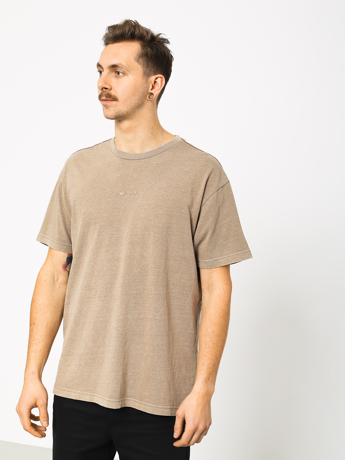 Tričko RVCA Os Pigment (dark khaki)