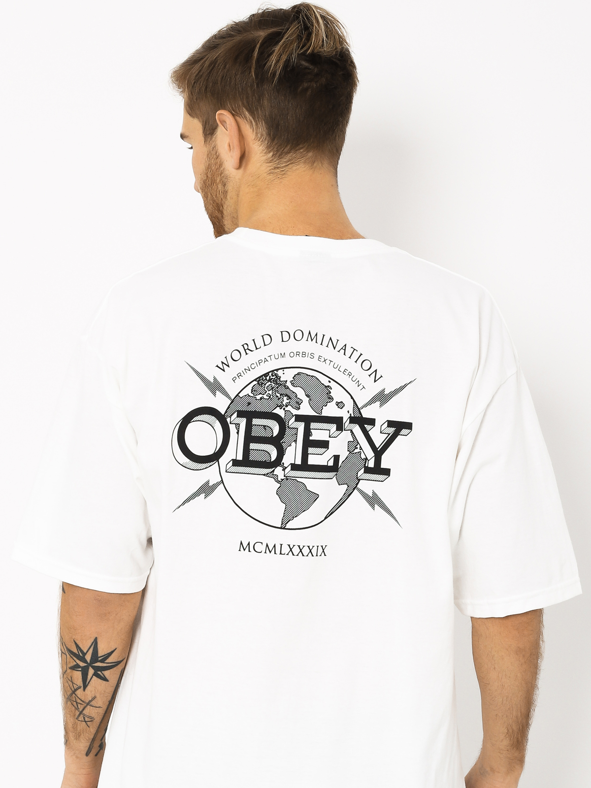 Tričko OBEY Obey World Domination Globe (white)