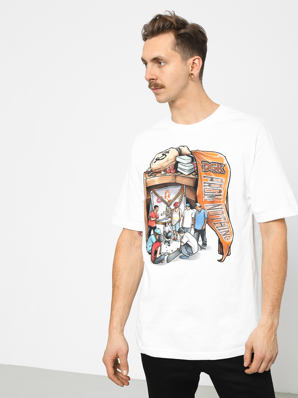 Tričko DGK Hard Knocks (white)
