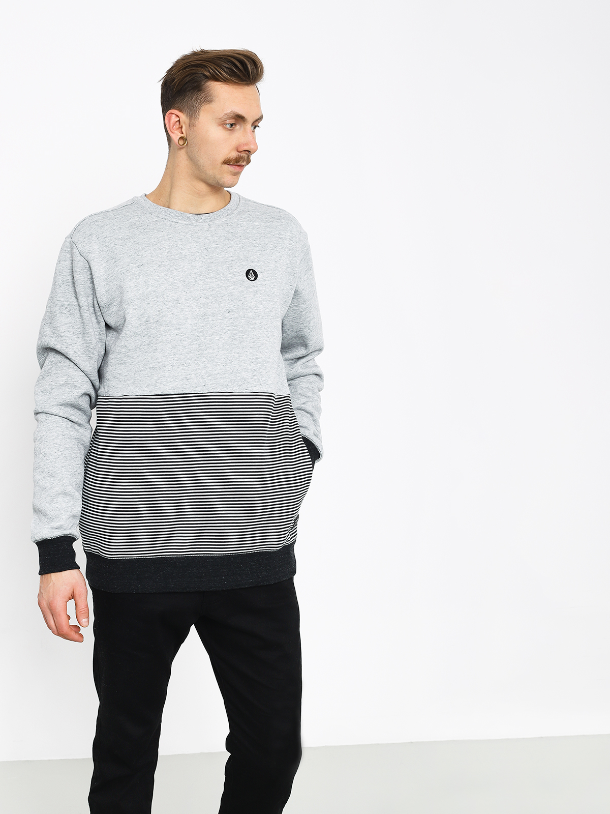 Mikina Volcom Threezy Crew (gry)