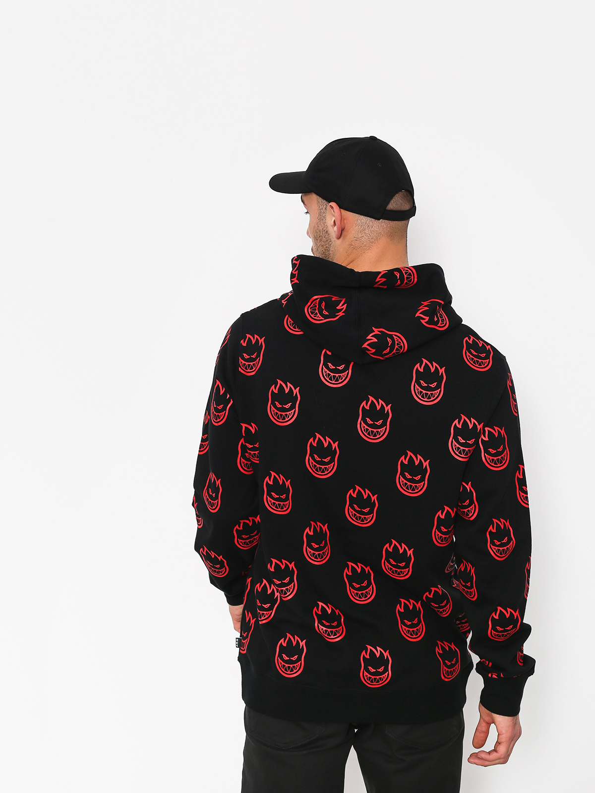 Mikina s kapucí HUF Huf Spitfire Bighead HD (black)