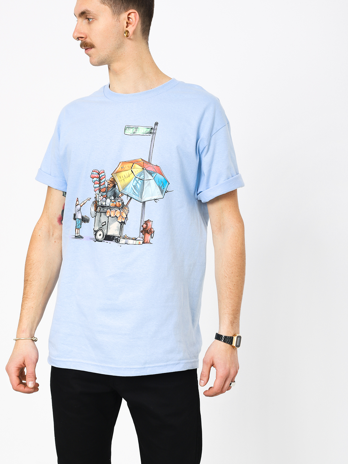 Tričko DGK Vendor (powder blue)