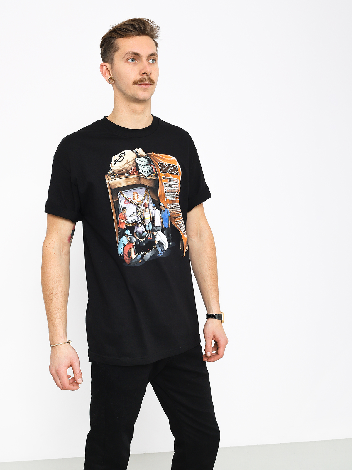 Tričko DGK Hard Knocks (black)