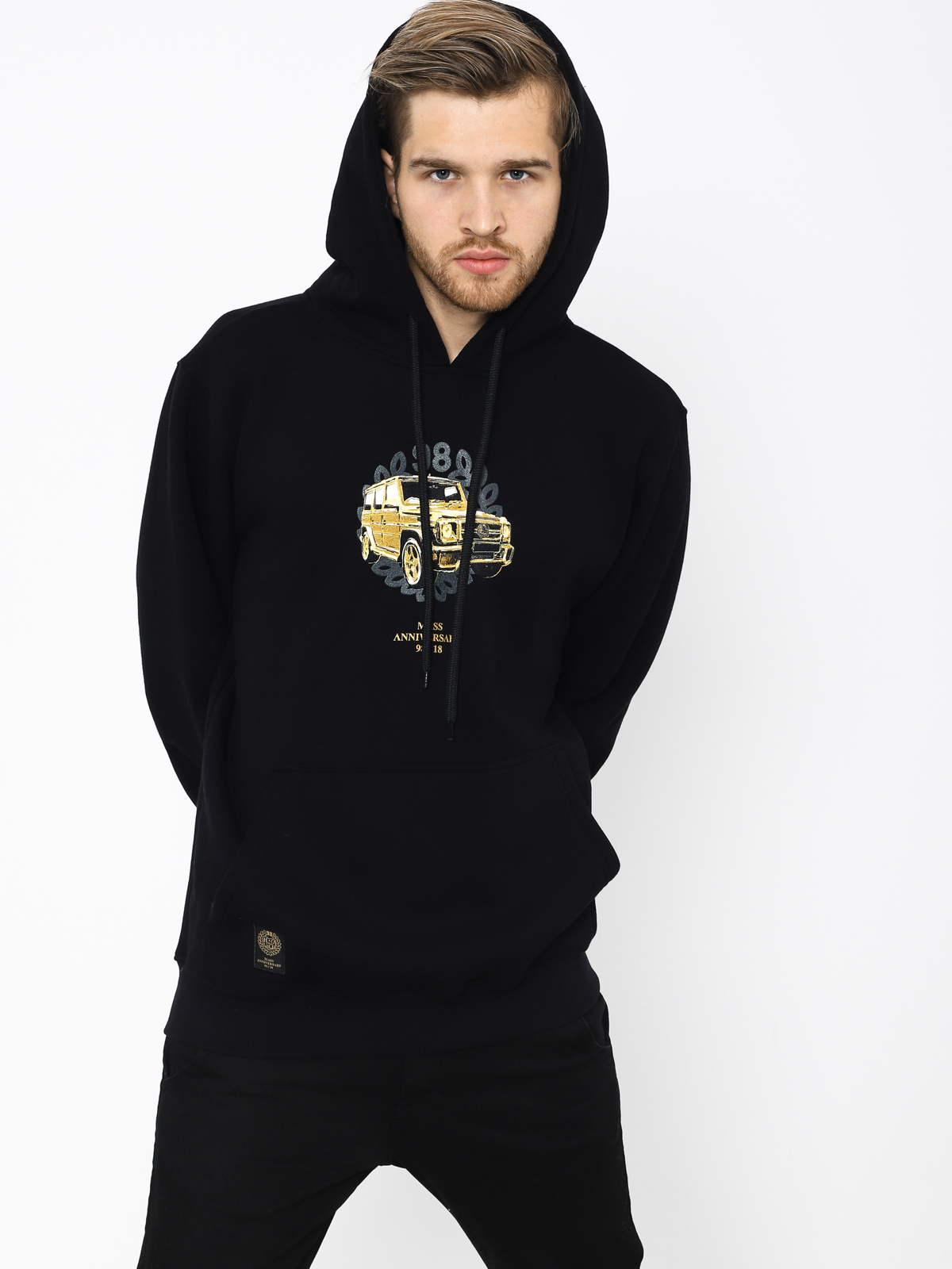 Mikina s kapucí MassDnm Golden Car HD (black)