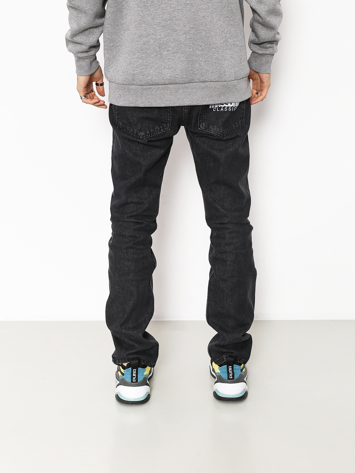Kalhoty MassDnm Classics Jeans Straight Fit (black rinse)