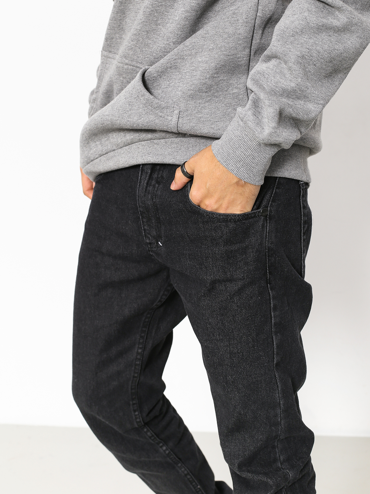 Kalhoty MassDnm Classics Jeans Straight Fit (black rinse)