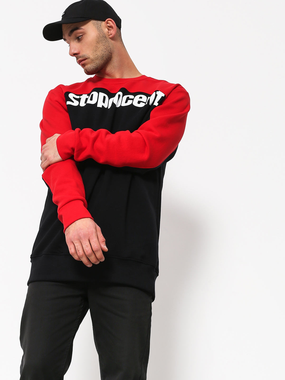 Mikina Stoprocent Bbk Eclipse (black red)