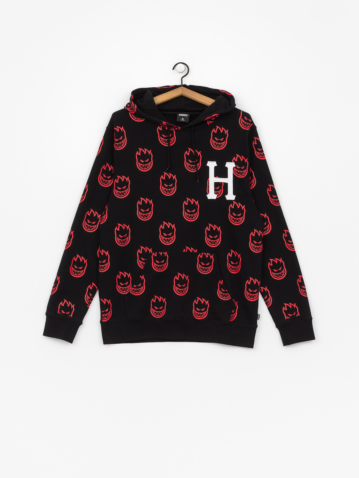 Mikina s kapucí HUF Huf Spitfire Bighead HD (black)