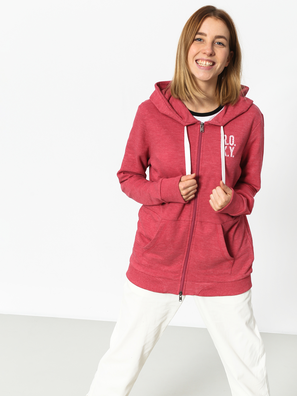 Mikina s kapucí Roxy Dress Like You Re Fla HD Wmn (baroque rose)