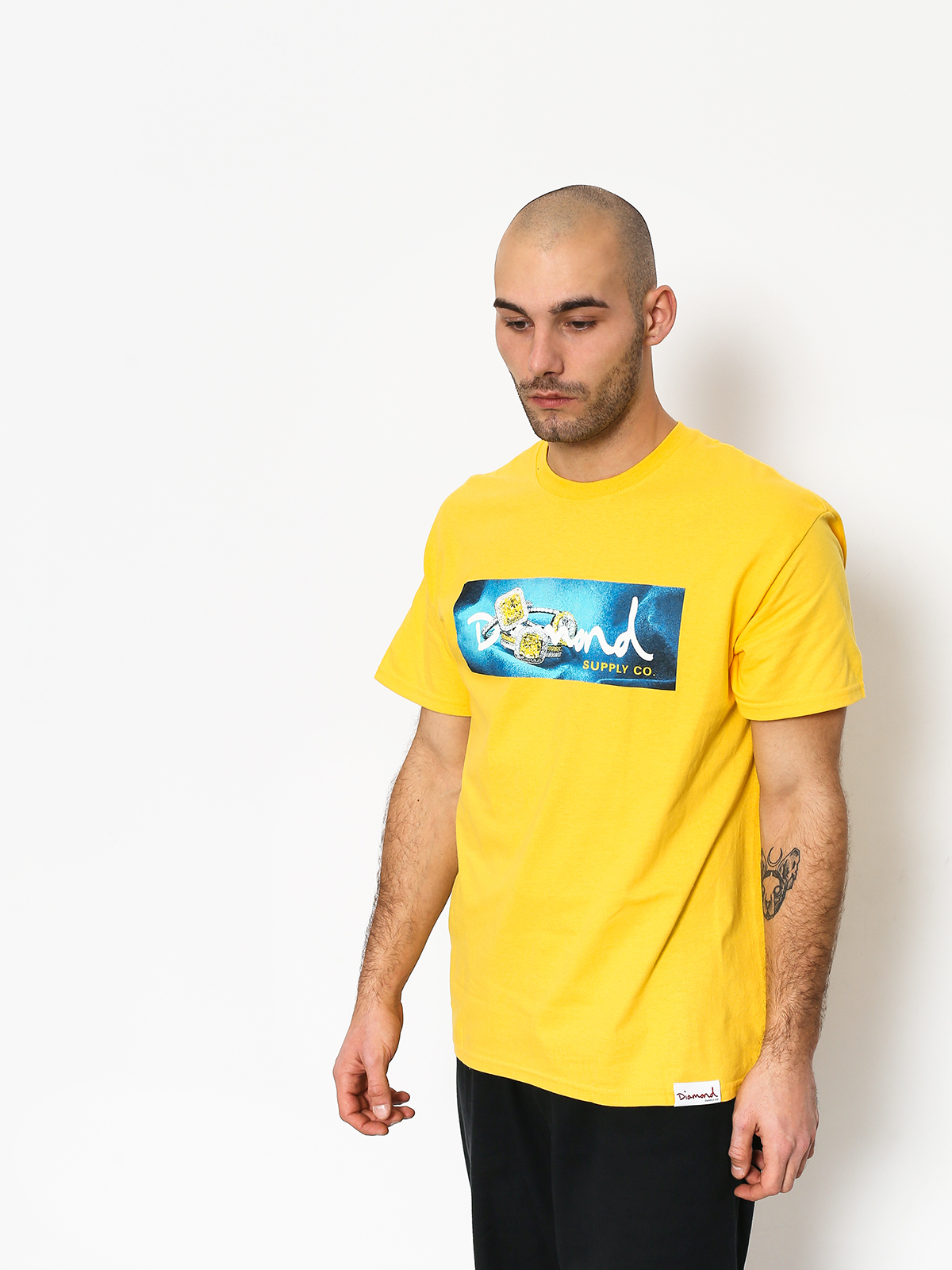 Tričko Diamond Supply Co. Citrine Box Logo (yellow)