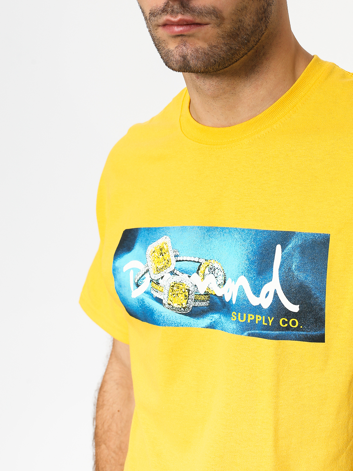 Tričko Diamond Supply Co. Citrine Box Logo (yellow)