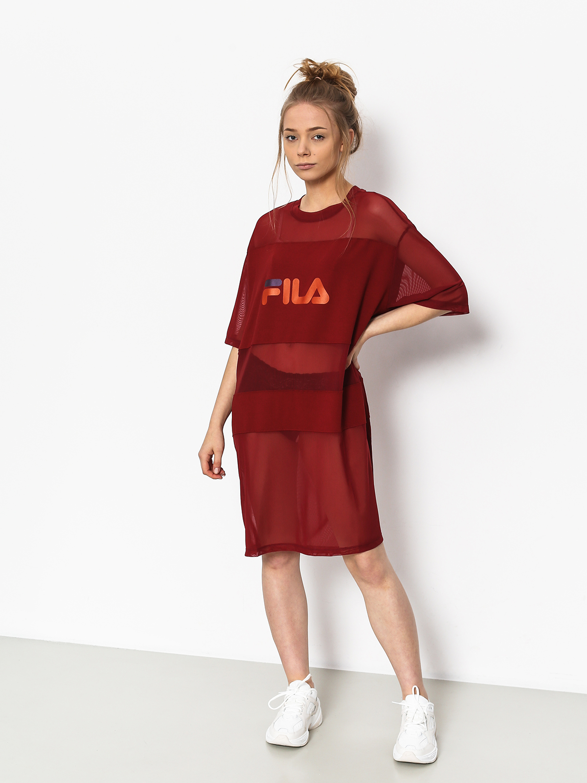 Šaty  Fila Emily Tee Dress Wmn (merlot)