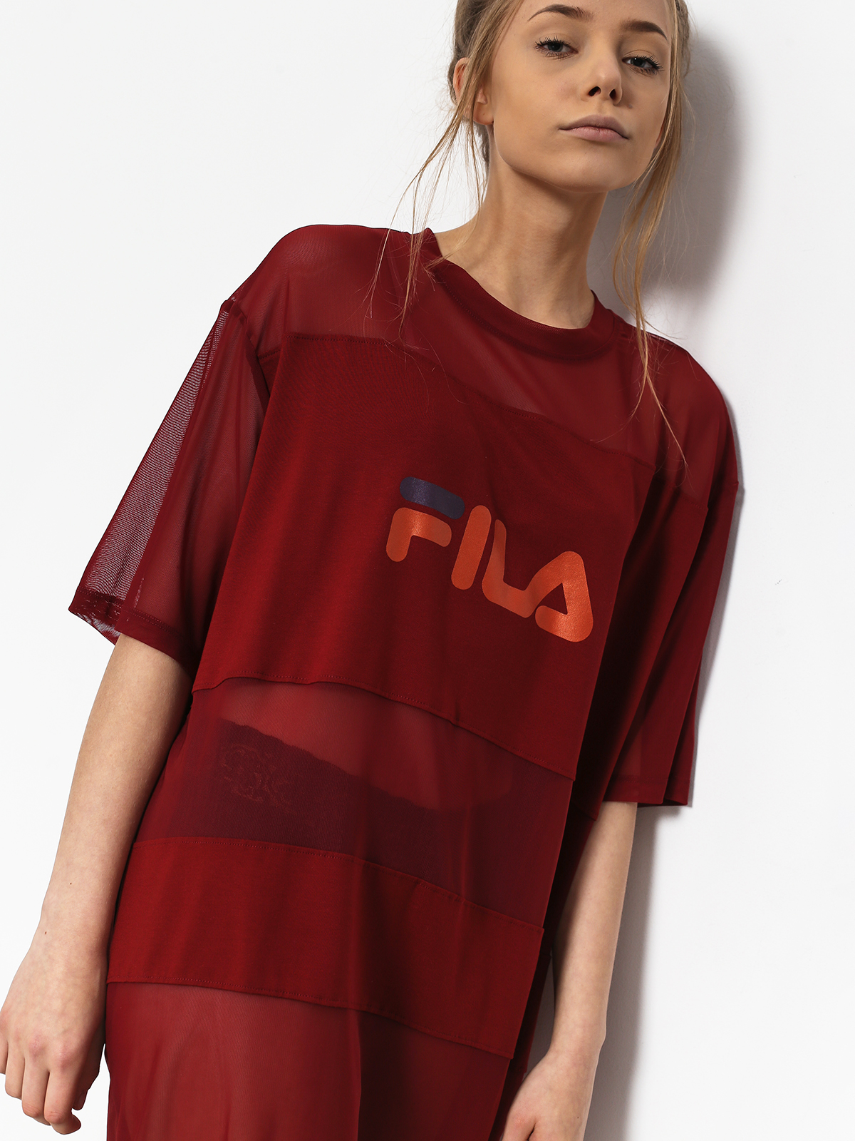 aty Fila Emily Tee Dress Wmn merlot