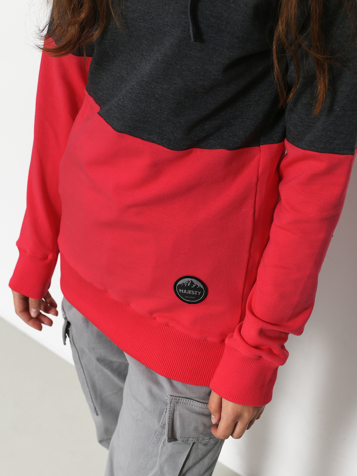 Mikina s kapucí Majesty Flipside Lady Wmn (graphite/pink)